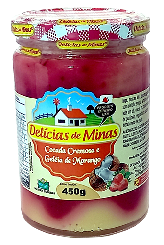 Cocada Cremosa com Morango