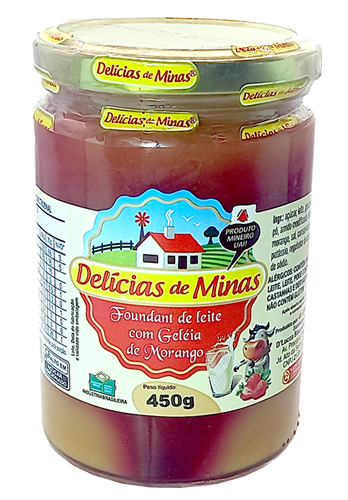 Doce Pastoso com Leite e Geléia de Morango